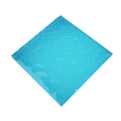 Moonscape Turquoise 6x6 Glass Pool Tile - Hover