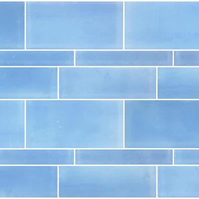 Sea Glass Tumbled Blue Mixed Glass Mosaic 12"x12" Pool Tile