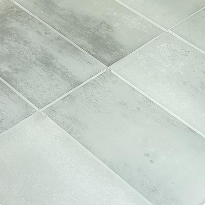 Sea Glass Tumbled Gray 3x6 Glass Mosaic 12"x12" Pool Tile - Hover