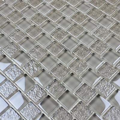 Signature Gray 1x1 Glass Mosaic 12"x12" Pool Tile - Hover
