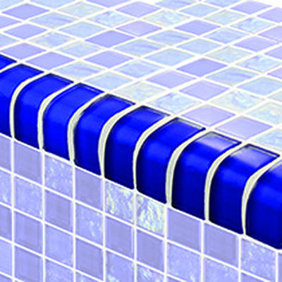 Twilight Trim Royal Blue 1x2 Glass Bullnose Pool Tile (Covering 1 Linear Foot)
