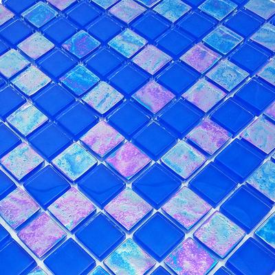 Twilight Royal Blue 1x1 Glass Mosaic 12"x12" Pool Tile - Hover