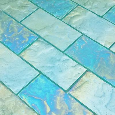 Subway Jade 2x4 Glass Mosaic 12"x12" Pool Tile - Hover