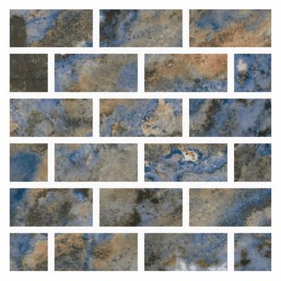 Aquabella Mountains Rockies 1x2 Porcelain Mosaic 12"x12" Pool Tile