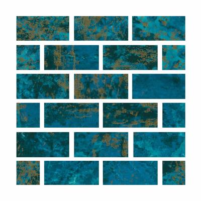 Aquabella Abyss Atlantis 1x2 Porcelain Mosaic 12"x12" Pool Tile (AY-1221)