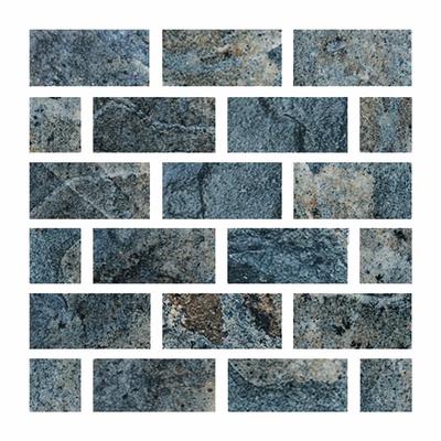 Aquabella Italian Slate San Marino 1x2 Porcelain Mosaic 12"x12" Pool Tile (IS-1234)