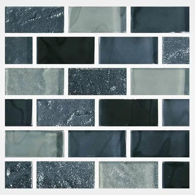 Aquabella Night Life Soul 1x2 Glass Mosaic 12"x12" Pool Tile (NL-1234)