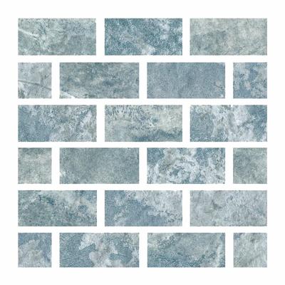 Aquabella Italian Slate Firenze 1x2 Porcelain Mosaic 12"x12" Pool Tile (IS-1238)