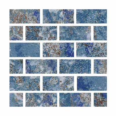 Aquabella Abyss Tikal 1x2 Porcelain Mosaic 12"x12" Pool Tile (AY-1224)
