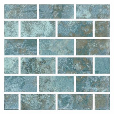 Aquabella Lakes Shasta 1x2 Porcelain Mosaic 12"x12" Pool Tile