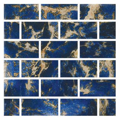Aquabella Caribbean Grand Cayman 1x2 Porcelain Mosaic 12"x12" Pool Tile (CB-1261)