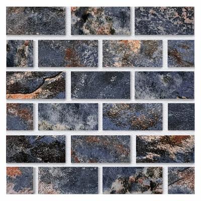 Aquabella Rivers Delaware 1x2 Porcelain Mosaic 12"x12" Pool Tile