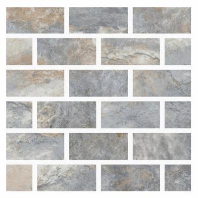 Aquabella Rivers Yukon 1x2 Porcelain Mosaic 12"x12" Pool Tile