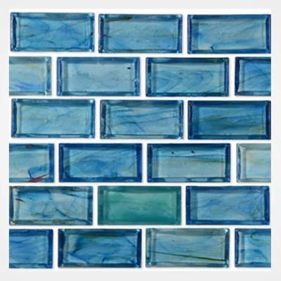 Aquabella Fjord Silent 1x2 Glass Mosaic 12"x12" Pool Tile (FJ-1298)
