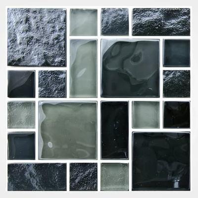 Aquabella Night Life Soul Block Random Glass Mosaic 12"x12" Pool Tile (NL-834)