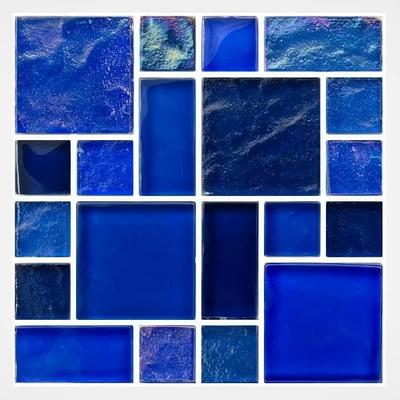 Aquabella Night Life Galant Block Random Glass Mosaic 12"x12" Pool Tile (NL-832)