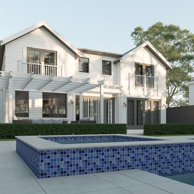 Aquabella Night Life Galant 1x1 Glass Mosaic 12"x12" Pool Tile (NL-1132) - Hover