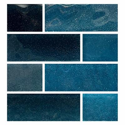 Aquabella Starlight Stellar 1.5x4 Glass Mosaic 12"x12" Pool Tile