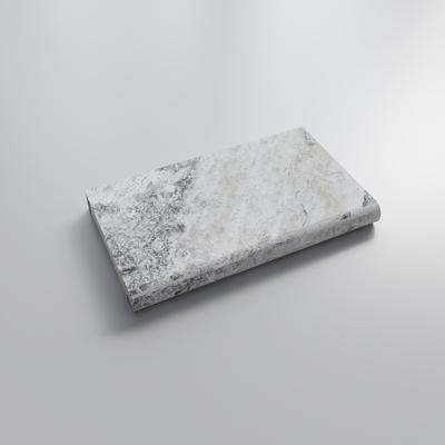Silver Travertine 3cm Bullnose Pool Coping 6x12 - Hover