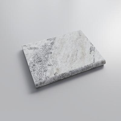 Silver Travertine 5cm Double Bullnose Pool Coping 16x24 - Hover