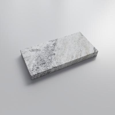 Silver Travertine 5cm Double Modern Pool Coping 12x24 - Hover