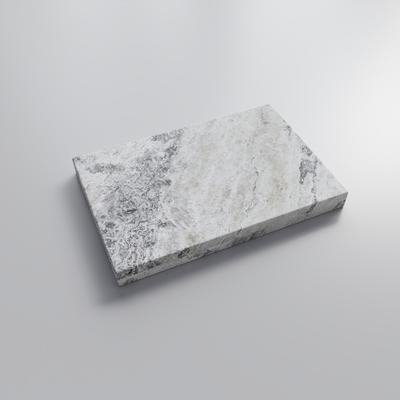 Silver Travertine 5cm Double Modern Pool Coping 16x24 - Hover