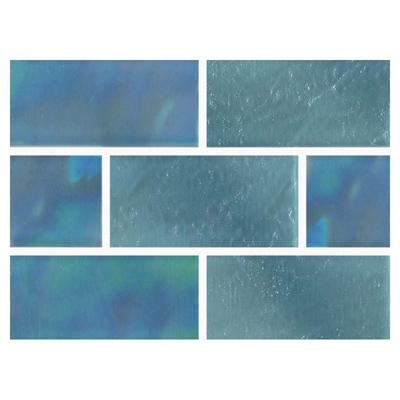 Aquabella Lunar Crescent 2x4 Glass Mosaic 12"x12" Pool Tile