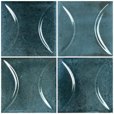 Artistry Boutique Prussian Blue Relief 6x6 - Pool Tile