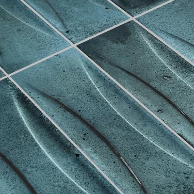 Artistry Boutique Prussian Blue Relief 3x12 - Pool Tile - Hover