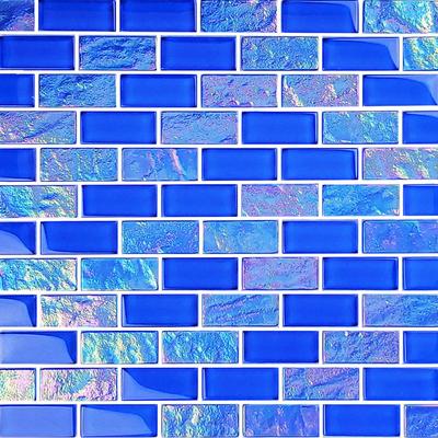 Twilight Royal Blue 1x2 Glass Mosaic 12"x12" Pool Tile
