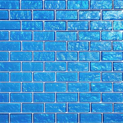 Galaxy Blue 1x2 Glass Mosaic 12"x12" Pool Tile