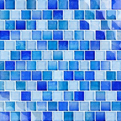 Crystal Waters Surf 1x1 Glass Mosaic 12"x12" Pool Tile