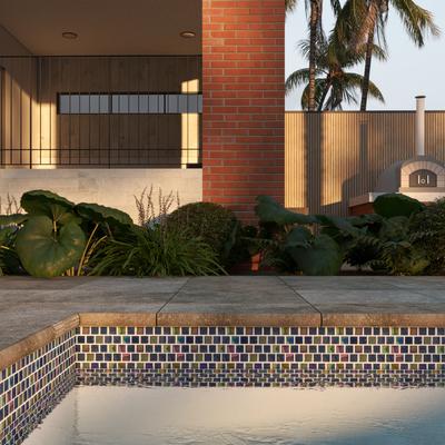 Aquabella Constellations Aquarius 1x1 Glass Mosaic 12"x12" Pool Tile - Hover