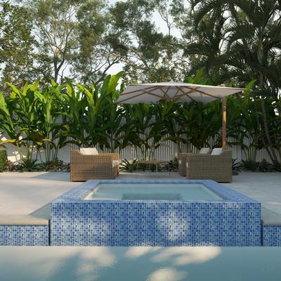 Aquabella Night Life Ballad 1x1 Glass Mosaic 12"x12" Pool Tile (NL-1131) - Hover