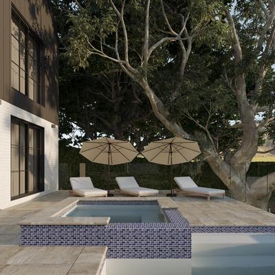 Aquabella Key West Catamaran 1x2 Porcelain Mosaic 12"x12" Pool Tile - Hover