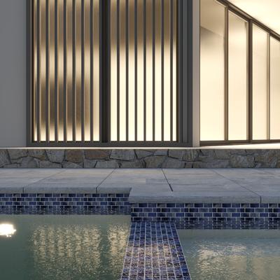 Aquabella Agate Jasper 1x2 Porcelain Mosaic 12"x12" Pool Tile - Hover