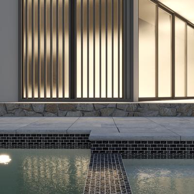 Aquabella Key West Martello 1x2 Porcelain Mosaic 12"x12" Pool Tile - Hover