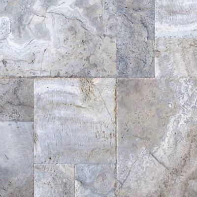 Silver Travertine 3cm Paver Pattern