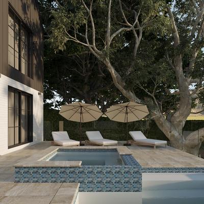 Aquabella Fjord Misty 1x2 Glass Mosaic 12"x12" Pool Tile (FJ-1299) - Hover