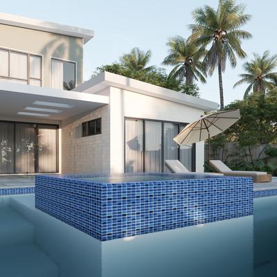 Aquabella London Victoria 1x2 Glass Mosaic 12"x12" Pool Tile (LS-1277) - Hover