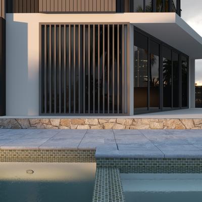 Aquabella North Seas Caspian 1x2 Glass Mosaic 12"x12" Pool Tile (NS-1213) - Hover