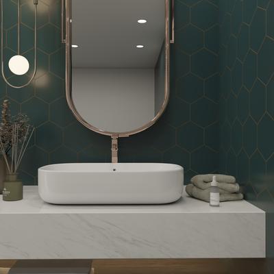 Marquise Hexagon Verde Matte 5x6 - Hover