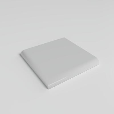 Mood Bright Tender Gray 3x3 Single Bullnose Corner - Hover