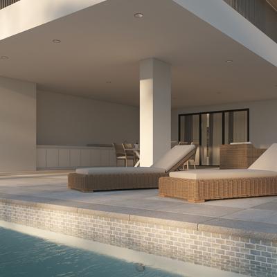 Aquabella Rivers Yukon 1x2 Porcelain Mosaic 12"x12" Pool Tile - Hover