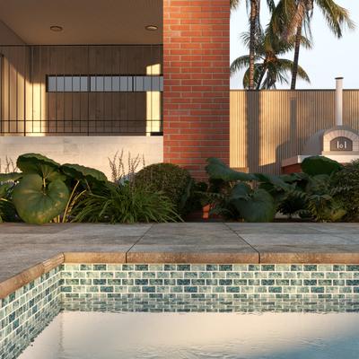 Aquabella Stars Polaris 1x2 Porcelain Mosaic 12"x12" Pool Tile - Hover