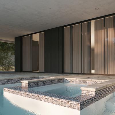 Aquabella Rivers Delaware 1x2 Porcelain Mosaic 12"x12" Pool Tile - Hover