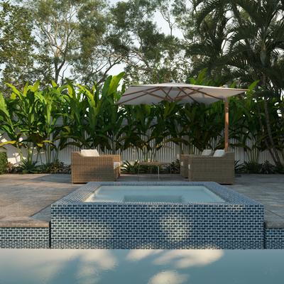 Aquabella Timeless Adventure 1x2 Porcelain Mosaic 12"x12" Pool Tile - Hover