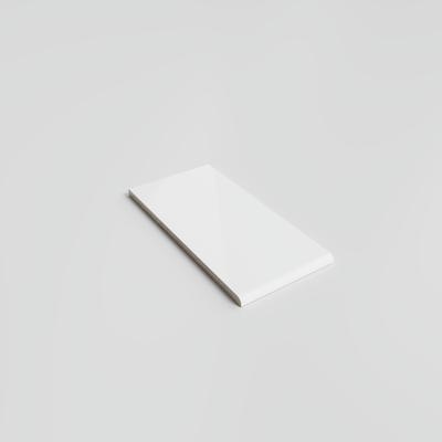 Mood Bright White Ice 3x6 Single Bullnose (Short Side 3") - Hover