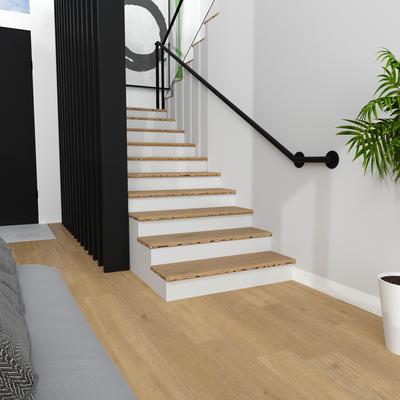 Aliso Almond Laguna Vinyl Stair Tread w/ Cap - Hover
