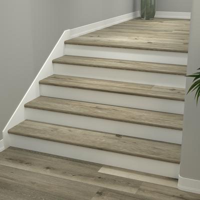Aged Hickory Cali Vinyl Stair Nosing Overlap Select - Hover